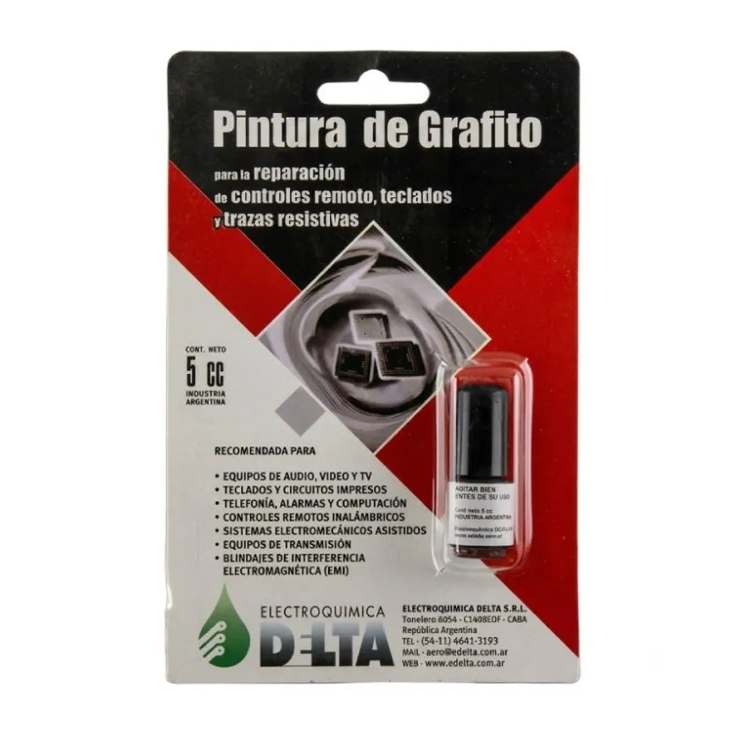 Pintura de Grafito (GRA) (reparacion de C/remoto) envase 5cc DELTA