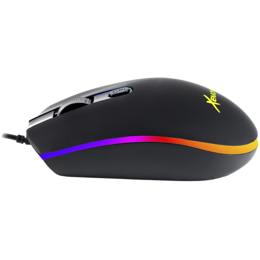 Mouse Gamer USB Rubber 4D Luminoso RGB Croma 800-1200-1600 DPI Xemoki