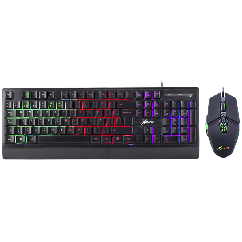 Combo Gamer Teclado retroiluminado y Mouse 6D 2400 DPI Xemoki