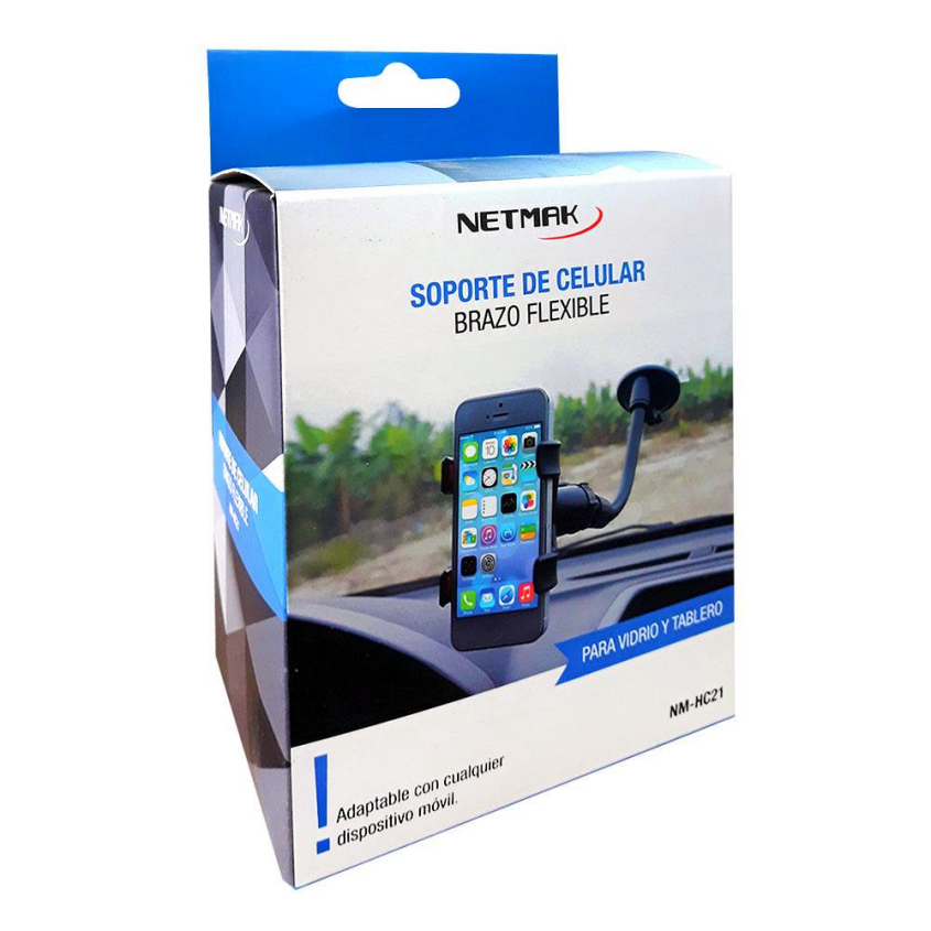 Soporte Celular Universal Para Auto c/brazo flexible Netmak