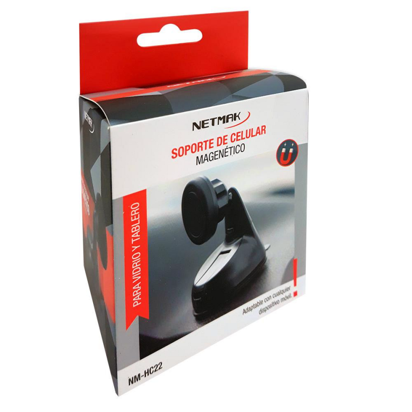 Soporte para celular magnetico para el vidrio o tablero del auto Netmak