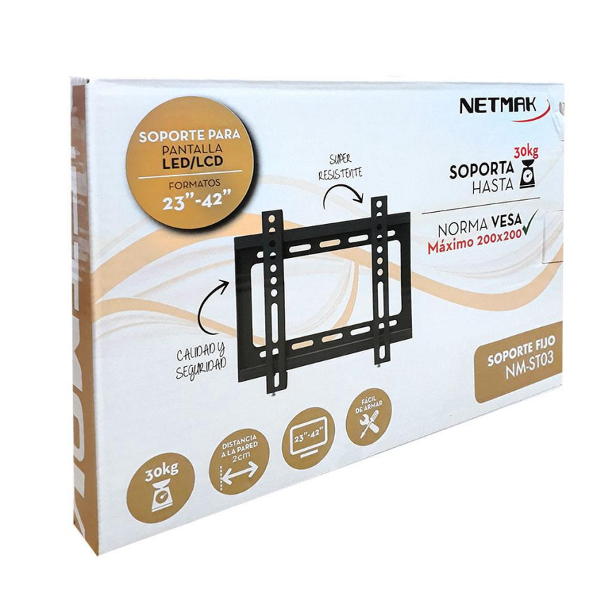 Soporte TV LED/LCD 23 a 42 hasta 30 kg Fijo Netmak