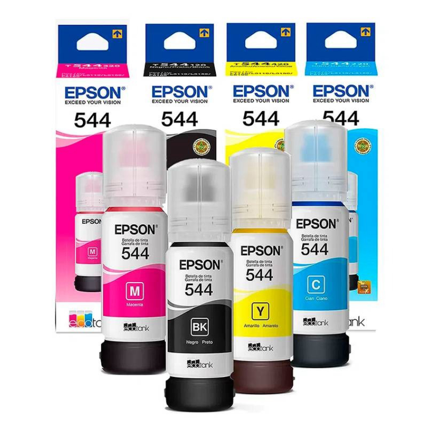 Combo Tinta Epson Negro+Color T544 Multifuncion 65ml c/u Original