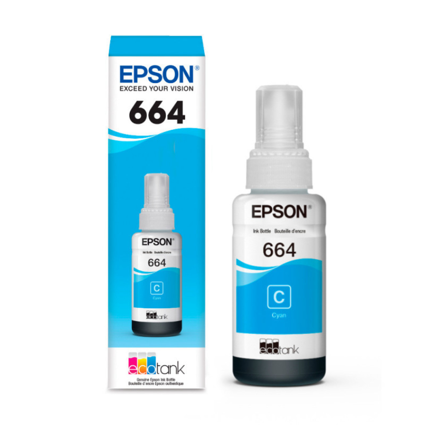 Botella de tinta Epson 664 Original L200 CYAN