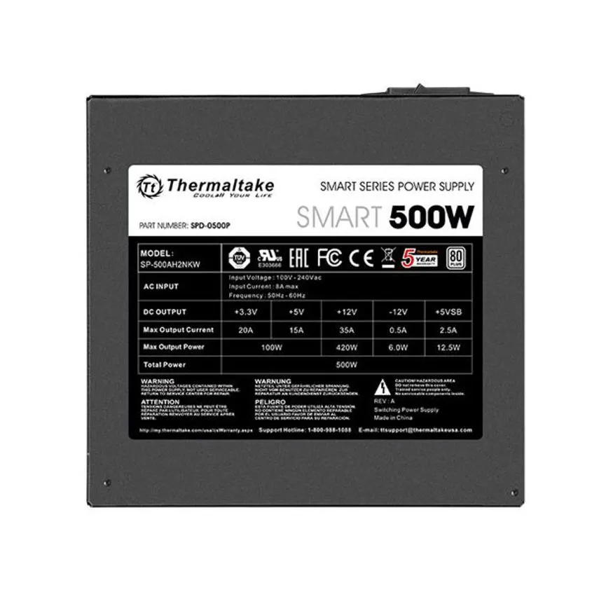ATX Thermaltake Smart 500W White 80 PLUS ATX
