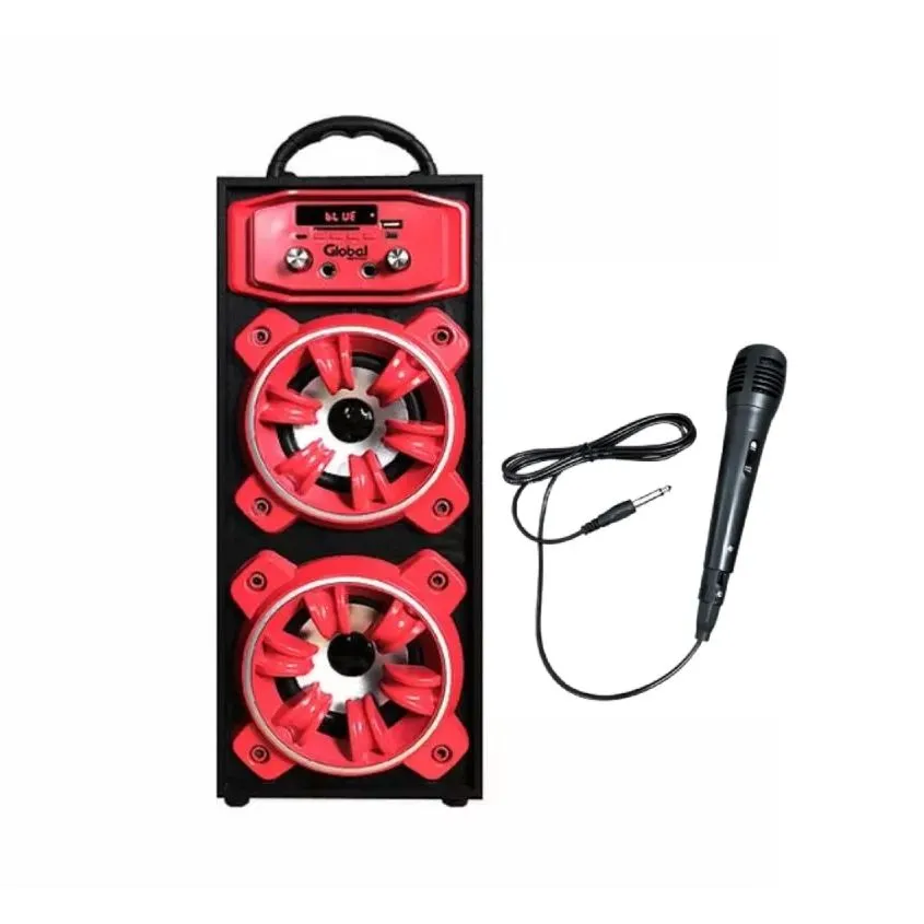 Parlante Bluetooth Premium Torre Doble Global 2x 10W Karaoke