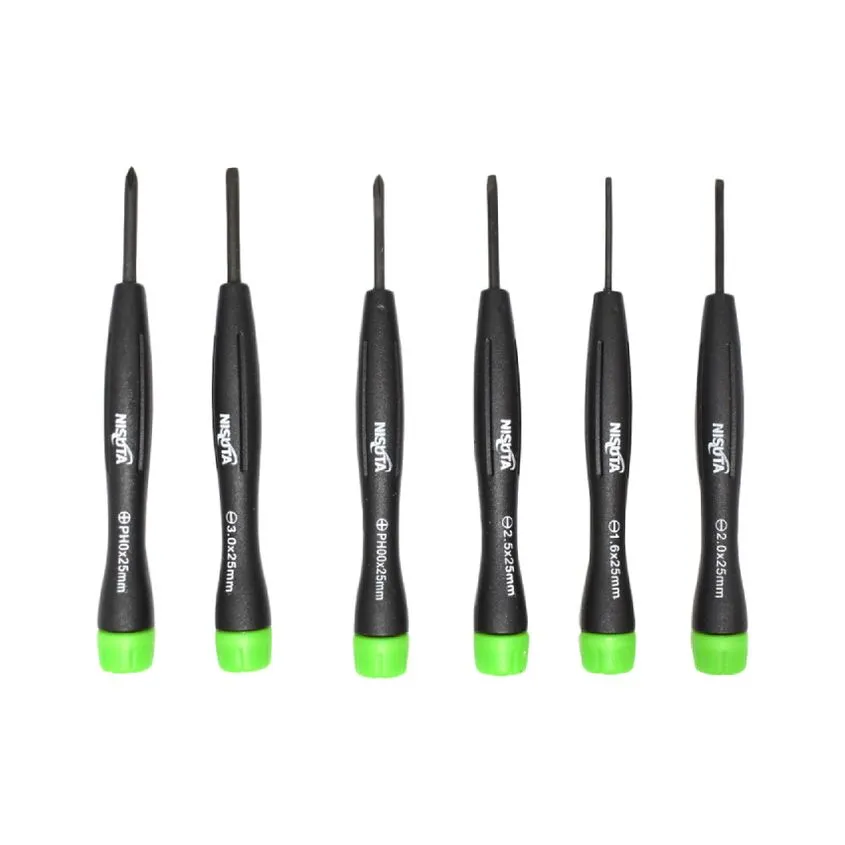 Kit de destornilladores de precision de 6 unidades Nisuta