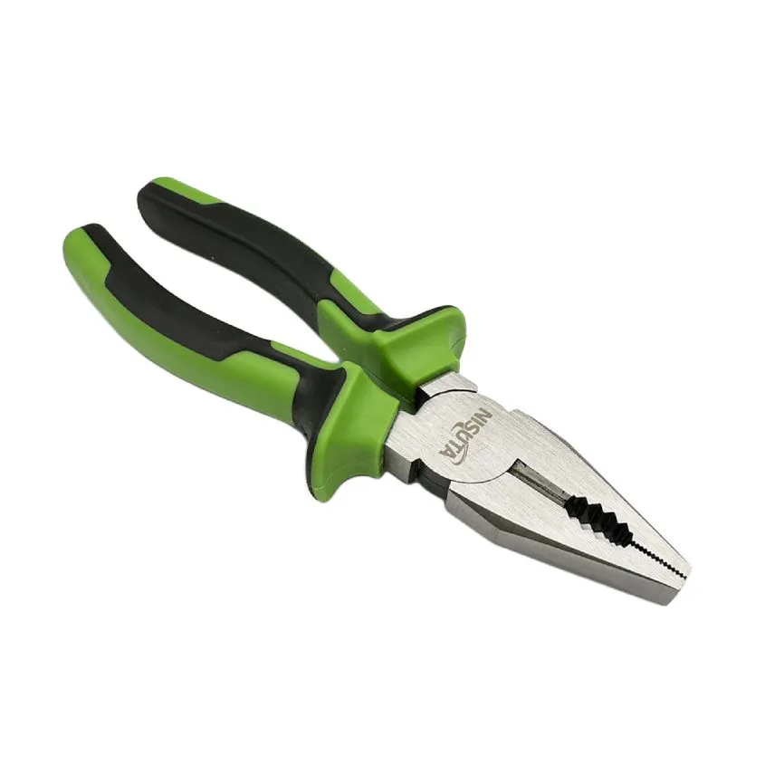 Pinza de 7" Acero al Carbono c/ Cuchilla de Corte Nisuta