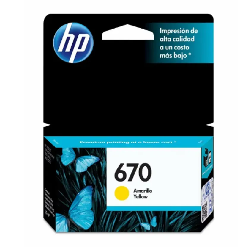 Cartucho Original HP 670 YELLOW INK CARTRIDGE CZ116AL