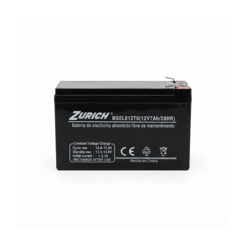Bateria Electrolito Absorbido 12V 7A Zurich