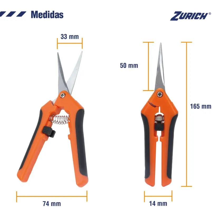 Tijera de Corte Fino Punta Larga 165mm Zurich