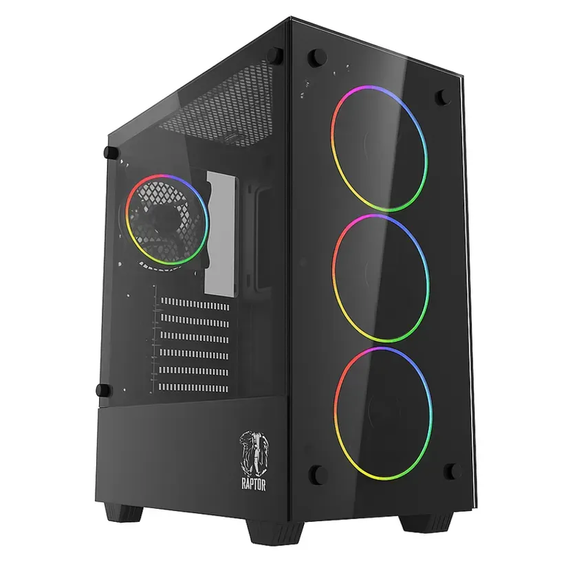 Gabinete Gamer Raptor Sentinel c/Fuente Raptor Volt 500W 80+ Bronze