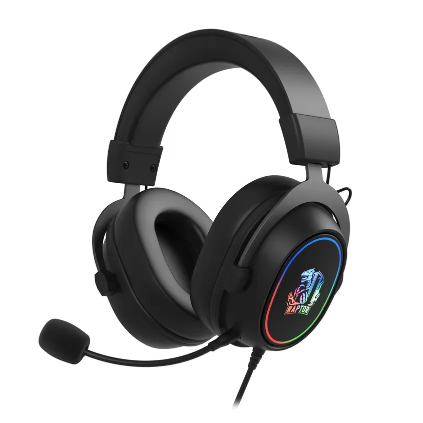 Auricular Gamer Raptor Inferno Pro Rgb 7.1 Usb Negro