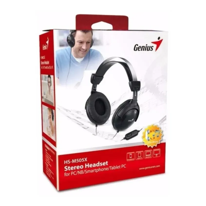 Auricular DJ (SINGLE JACK) c/volumen y microfono Genius