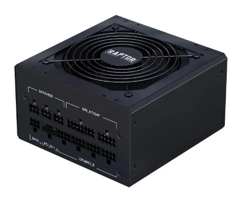 Fuente Atx Raptor 800w 80 Plus Gold Full Modular Pcie 5.1 Negra
