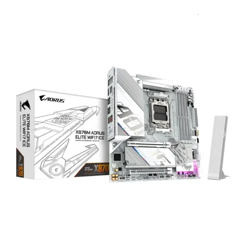 Mother Gigabyte X870M A ELITE WF7 ICE DDR5 AM5 (Serie 7000/8000/9000)