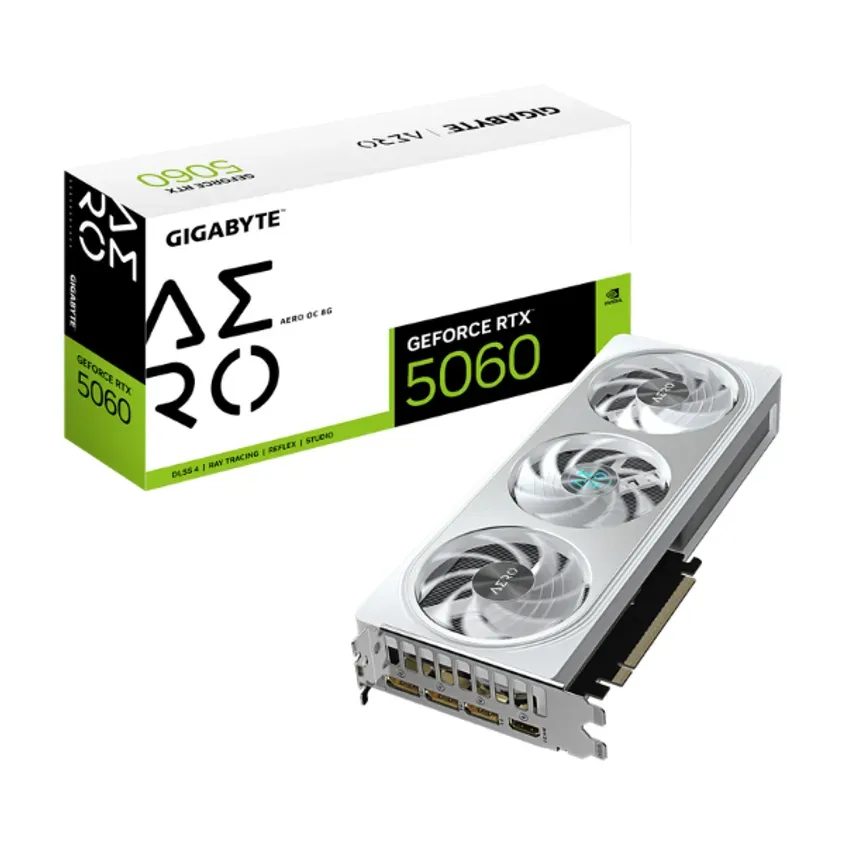 Placa de video VGA Gigabyte GeForce RTX 5060 AERO OC 8G White
