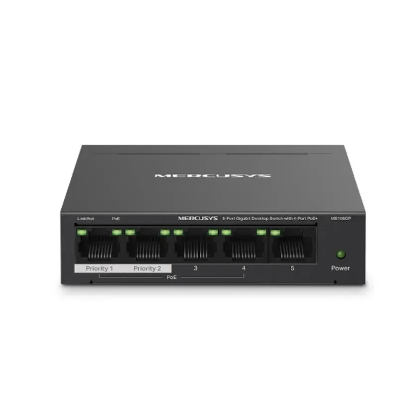 Ms105gp Switch Giga 5p Mercusys Minidesktop Con 4p Poe