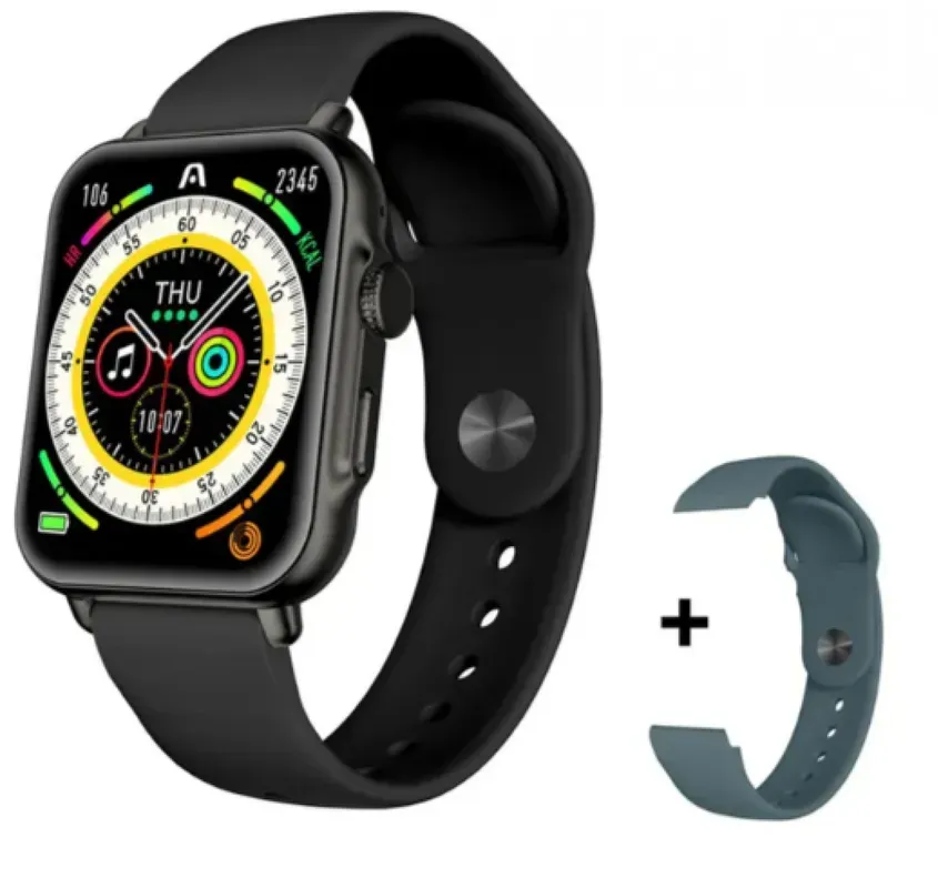 SMARTWATCH ARGOMTECH S55 BLACK ALUMINIUM 2 STRAPS INCLUIDED BLACK Y STEEL BLUE 1.96 IPS