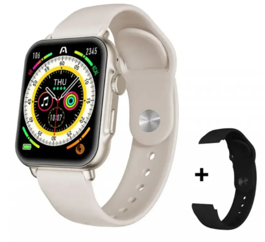 SMARTWATCH ARGOMTECH S55 ASTRAL BEIGE ALUMINIUM 2 STRAPS INCLUIDED BLACK Y BEIGE 1.96 IPS