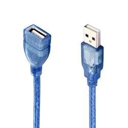 Cable prolongador 3 Mtrs USB 2.0 Trasparente Mallado Netmak