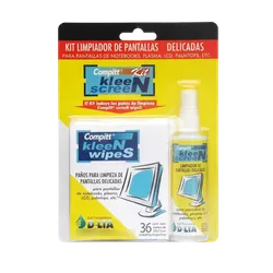 Compitt Kleen Screen KIT, limpiador de pantallas LCD 120cc + 8 panos DELTA