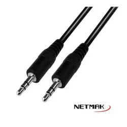 Cable Miniplug 3.5mm Macho a miniplug 3.5 Macho 1.5mtrs Netmak