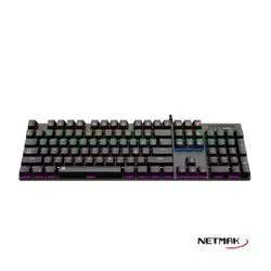 Teclado Mecanico Gamer 100% Switches Azul Netmak