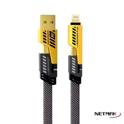 Cable 4en1 60W Multifuncion Metalico Netmak Super Fast Charge