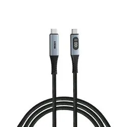 Cable Verbatim 100w Display tipo C a USB-C Kevlar 120cm Negro