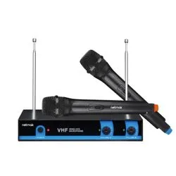 Microfonos x2 + Receptor Inalambrico Netmak