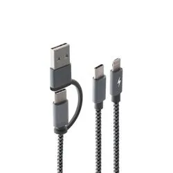 CABLE 5 EN 1 USB  TIPO C, LIGHTNING Xtech