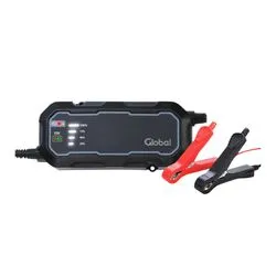 Cargador de Bateria Auto Moto c/ Pinzas Global Bateria