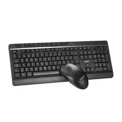 Combo Teclado + Mouse Wireless USB c/ 13 Teclas Multimedia Nisuta Negro