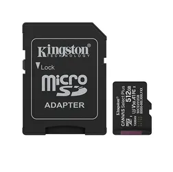 Microsd Kingston 512gb C/adap Gen3 150mb/s Canvas S Plus Cl10