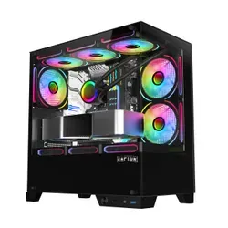 Gabinete Raptor Thunder Strike Tg X2 Mid-tower Rgb Fan X1 Black