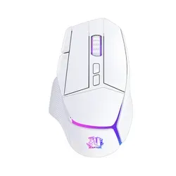 Mouse Gamer Raptor Storm Grip Wireless 9 botones 24000dpi retroiluminado c/soft White