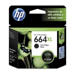 Cartucho de Tinta HP 664XL Original Negro 8.5ml. F6V31AL