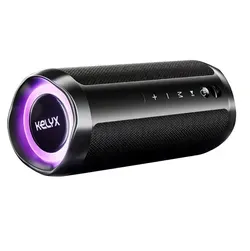 Parlante Kelyx Bluetooth 2 altavoces 12W cilindro RGB HIFI IPX7 MicroSD / USB