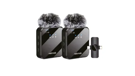 SET Microfonos Inalambricos Pro Filtro Anti POP USB-C/Lightning Netmak