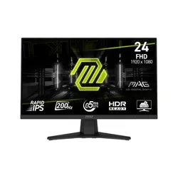 Monitor Gamer MSI 24" MAG 244F FHD Rapid IPS 200Hz 0.5ms Flat 1xHDMI + 1xDP (II)