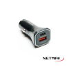 Cargador P/Auto Doble USB Qc 3.0 18W+Tipo-C PD 20W Netmak NM-UCC7