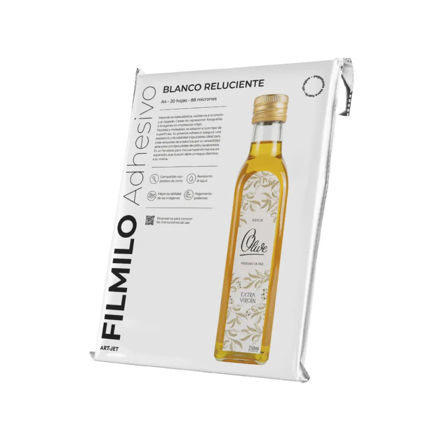 Filmilo Adhesivo Blanco Reluciente x 20h